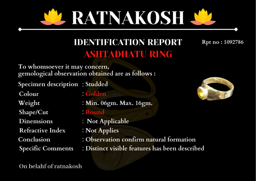 Buy Ashtadhatu Trishakti Rudraksha, Shankh Jadit Ring For Increase Your  Health, Wealth & Prosperity at Amazon.in